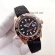 Copy Rolex GMT-Master II Rose Gold Black Ceramic Black Rubber Strap Watch (2)_th.jpg